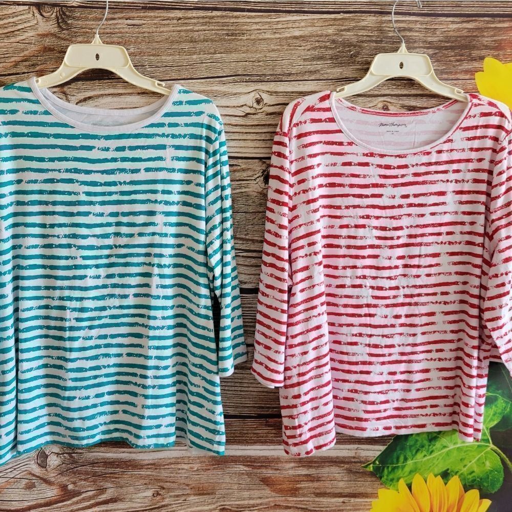 Mom Thomas set of Women's Mid Sleeve tops size : 3XL Pre-owned